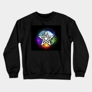 Glowing Wiccan Pentagram Crewneck Sweatshirt